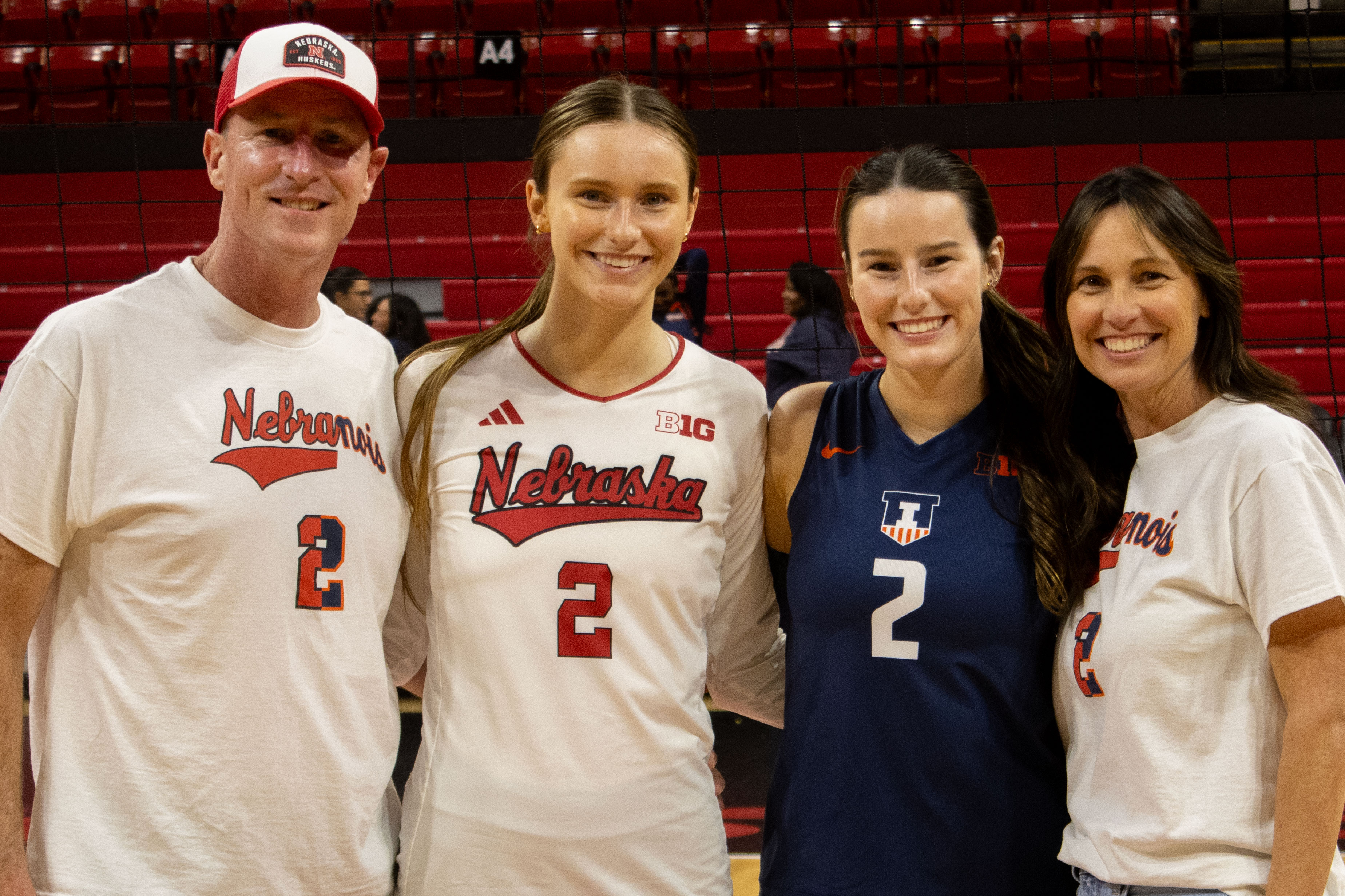 PHOTO GALLERY: Action between sisters Raegen and Bergen Reilly from the Illinois at Nebraska volleyball match 