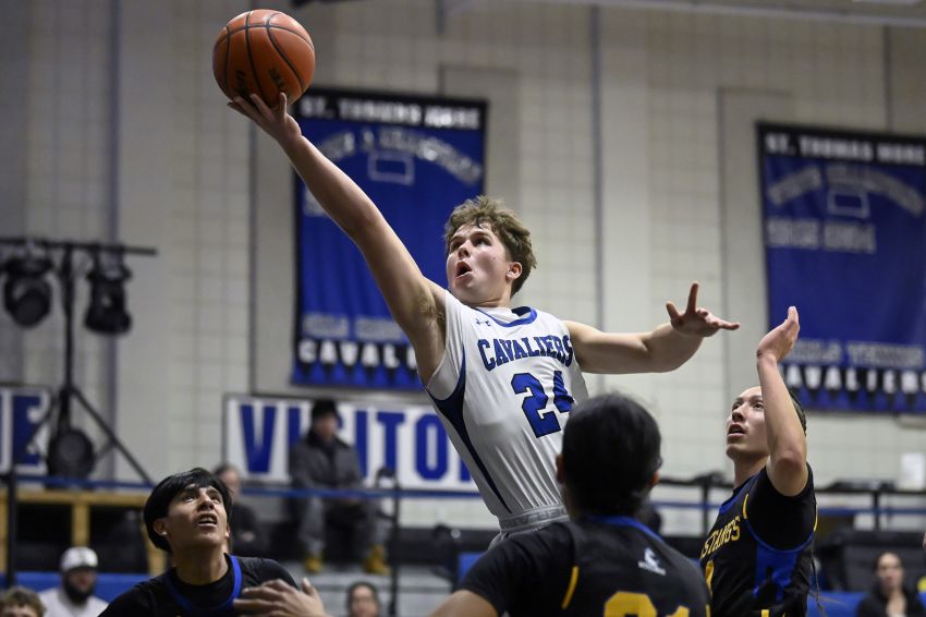 Jan. 2 Boys Basketball Roundup - St. Thomas More uses balanced-scoring attack to pick up win over Little Wound 