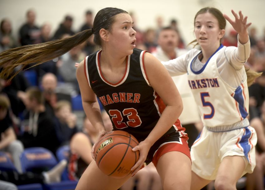 Jan. 16 Girls Basketball Roundup - Hayden Knudsen's layup with four seconds left lifts Wagner past Parkston in overtime 