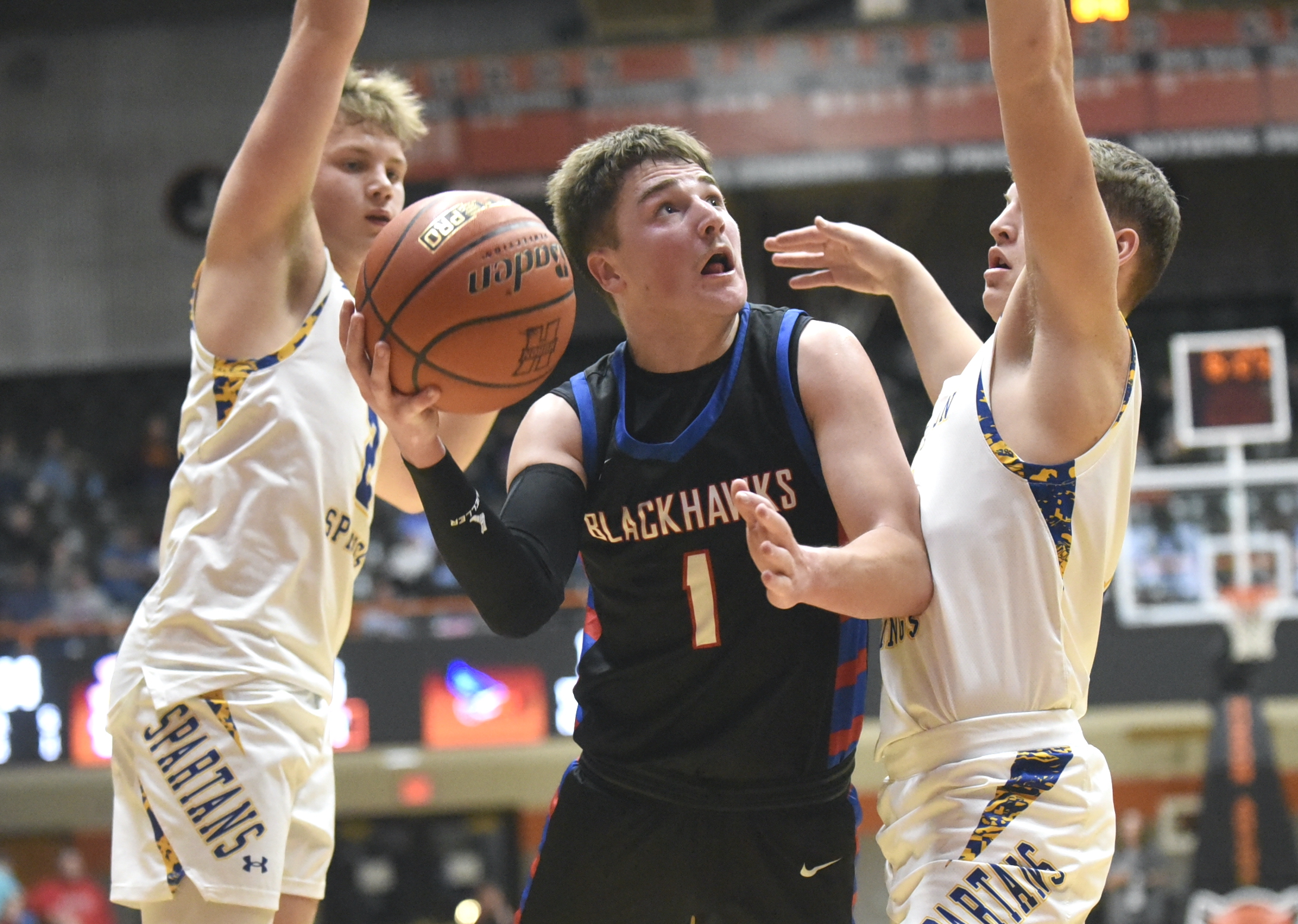 PHOTO GALLERY: 281 Conference Boys Basketball - Sanborn Central/Woonsocket vs. Wessington Springs
