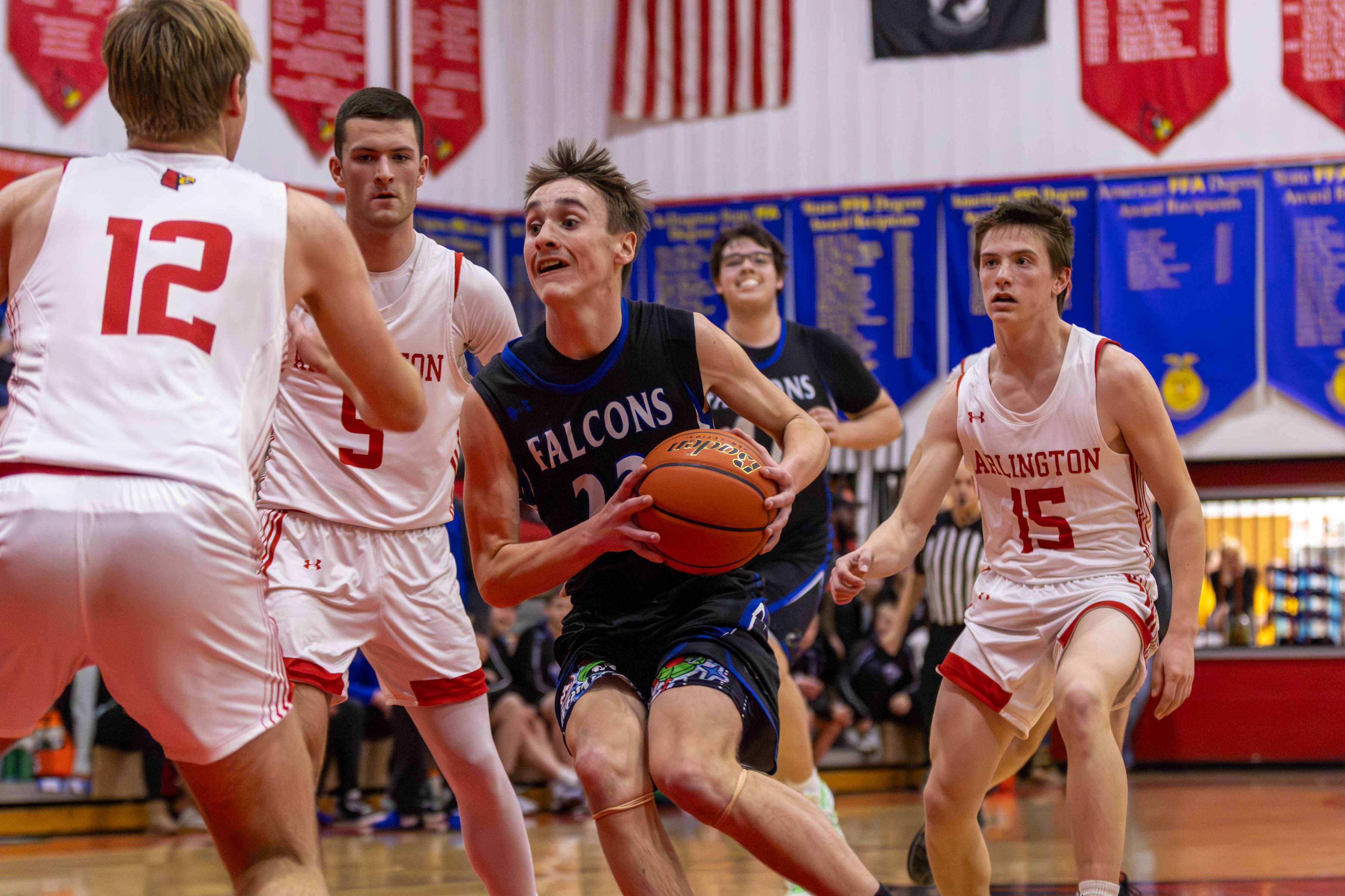 PHOTO GALLERY: Florence-Henry Falcons at Arlington Cardinals boys basketball