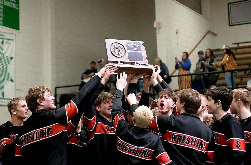 Sturgis dominates en route to third consecutive Class A state dual wrestling championship 