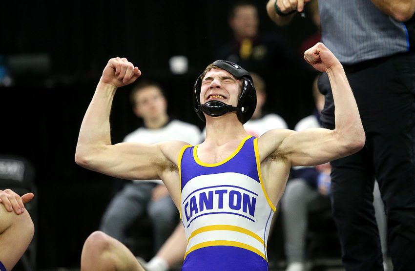 Canton earns ninth consecutive team title at Class B state wrestling tournament