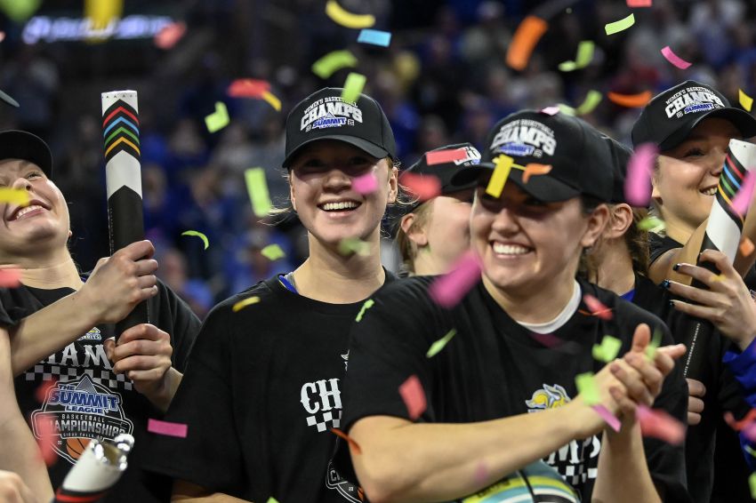 STM alum Haleigh Timmer 'glad to be back' as SDSU women win third-straight Summit League Tournament