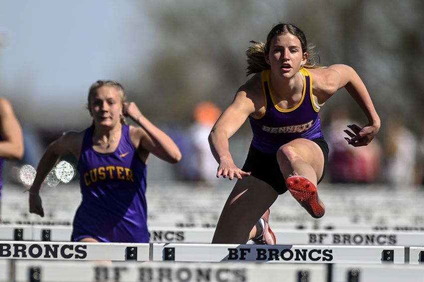 Class B Girls Track and Field Leaders - Bennett County's Peyson O'Neill boasts top marks in three events