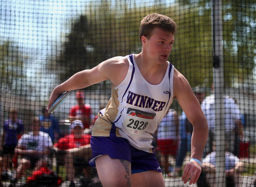 Winner’s Jaxon Day turns offseason grind into breakout discus season