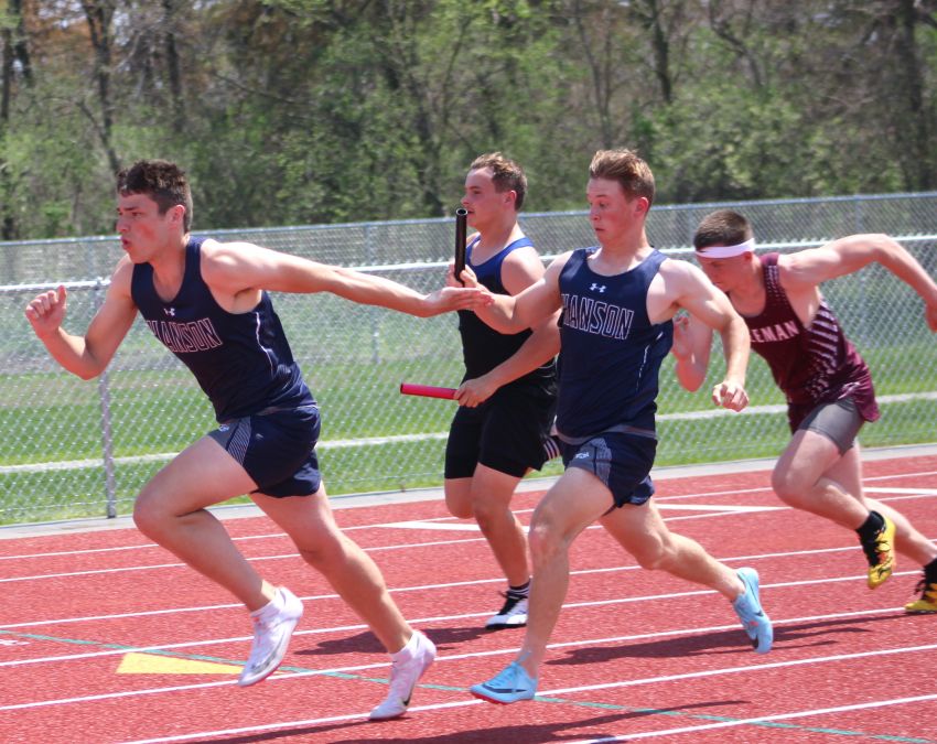 Hanson sweeps Cornbelt Conference track and field titles