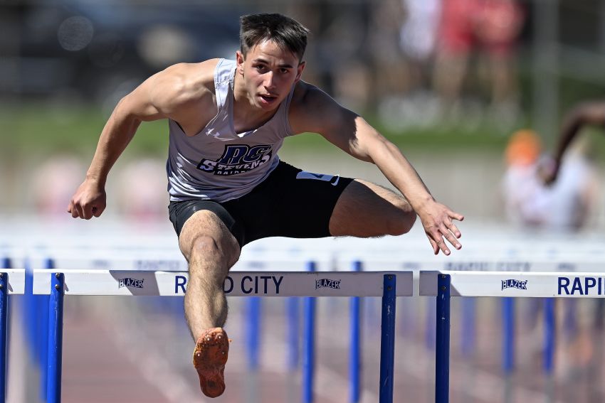 Class AA Boys Track and Field Leaders - Rapid City Stevens’ Jack Day records second-fastest 110-meter hurdle in state history