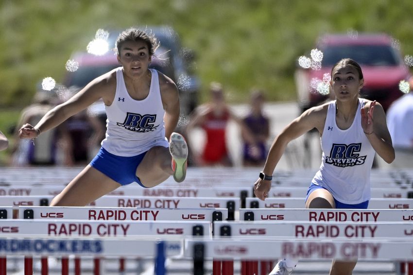Rapid City Stevens' Sylvie Mortimer captures both hurdle races at West River Last Chance Meet