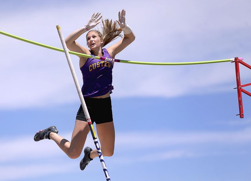 Custer pole vaulter Ciana Stiefel signs with the University of South Dakota