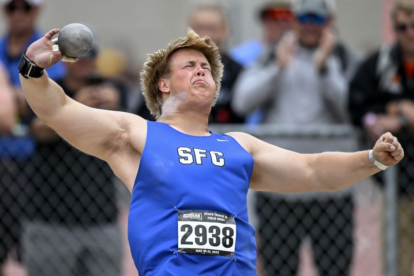 Sioux Falls Christian's Paul Hoekman captures back-to-back Class A shot put titles