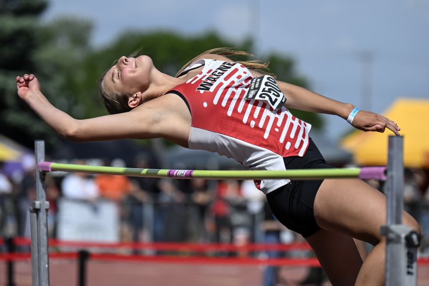 Wagner's Ashlyn Koupal wins fifth consecutive Class A girls high jump championship