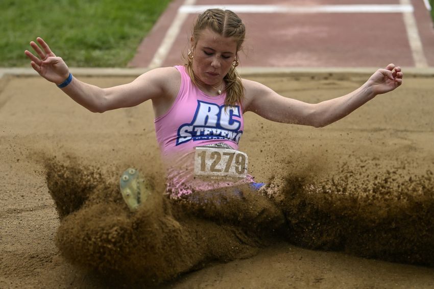 Stevens' Ava Holzwarth feels accomplished in claiming Class AA girls' long jump