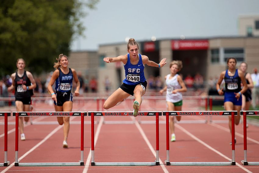 Class A Girls Track and Field Leaders - Sioux Falls Christian’s Halle Braun sits atop both hurdle races