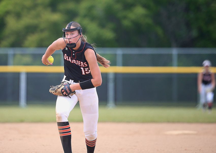 June 7 State A Softball Roundup - Katie Kvigne throws five-hit shutout, Dell Rapids blanks Dakota Valley for third place 