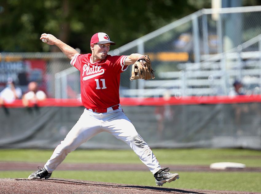 Platte’s Grant Doom strikes out 12 batters, Killer Tomatoes hit past Redfield Dairy Queen 