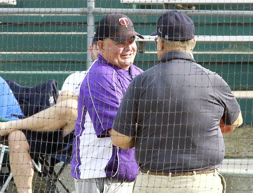 Fred Obermeier, retiring after 40 years managing Clark amateur baseball, receives a lifetime pass