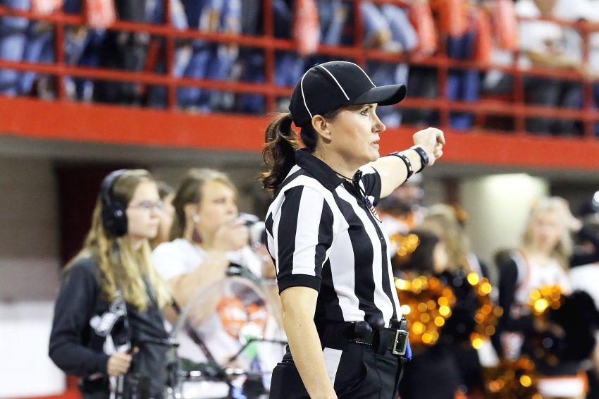 Rapid Cityâ€™s Genevieve Dement-Osborn becomes first female to officiate a state football championship  