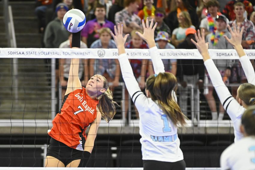 Madelynn Henry, Sophi Randall of state champion Dell Rapids selected to Class A all-state volleyball first team