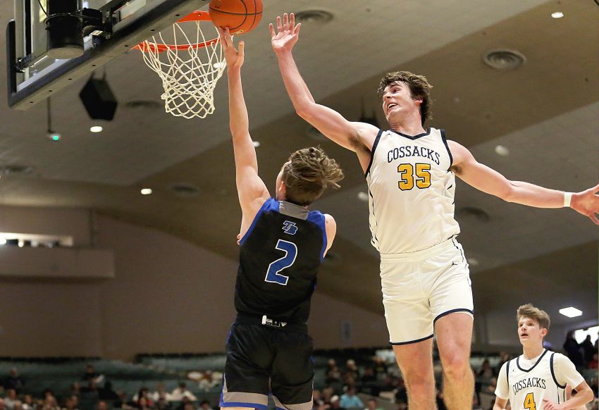 Alec Squires, a future Jackrabbit, plays with relentless energy for Sioux Valley Cossacks 