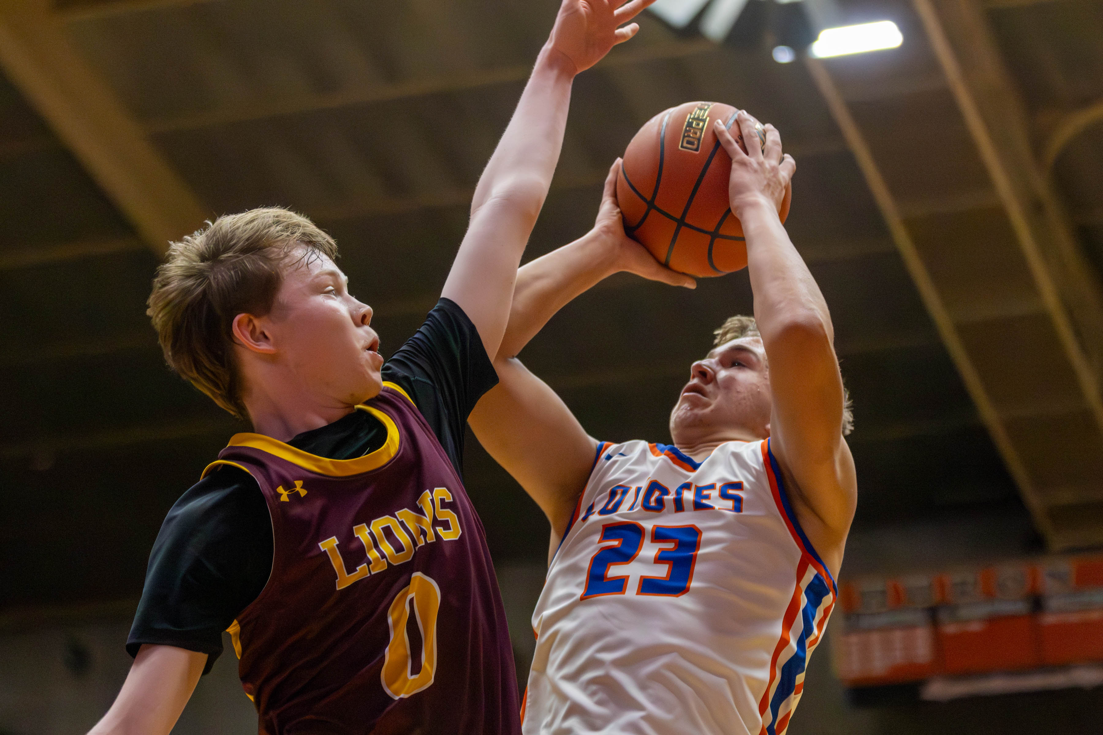 PHOTO GALLERY: Jones County Coyotes vs Langford Area Lions boys basketball at Huron Holiday Classic