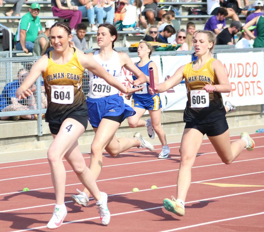 Colman-Egan Hawks have record-breaking relay performances at Howard Wood Dakota Relays