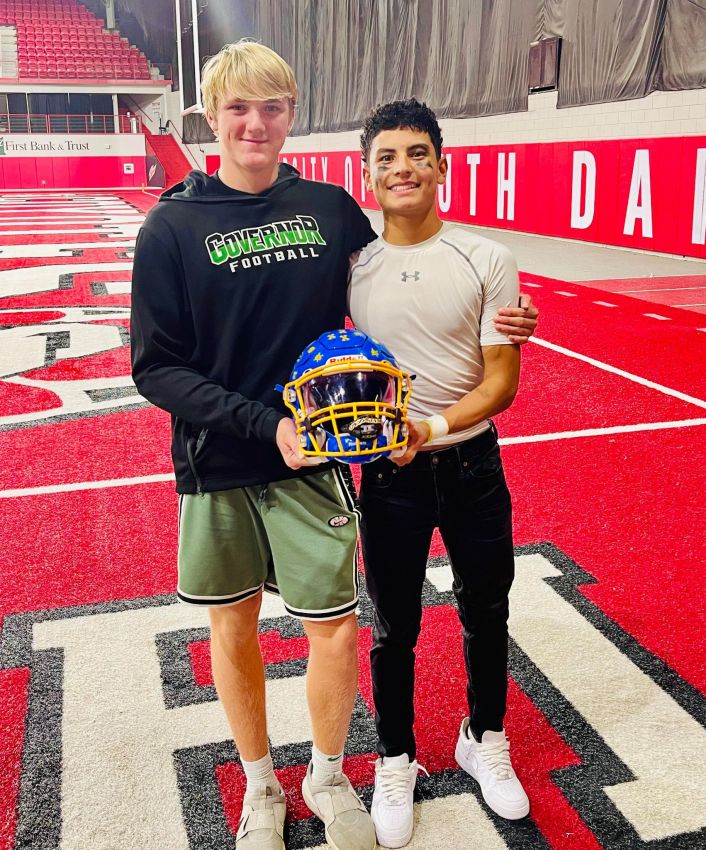 An unlikely friendship sees two south central South Dakota kids vying for state football titles