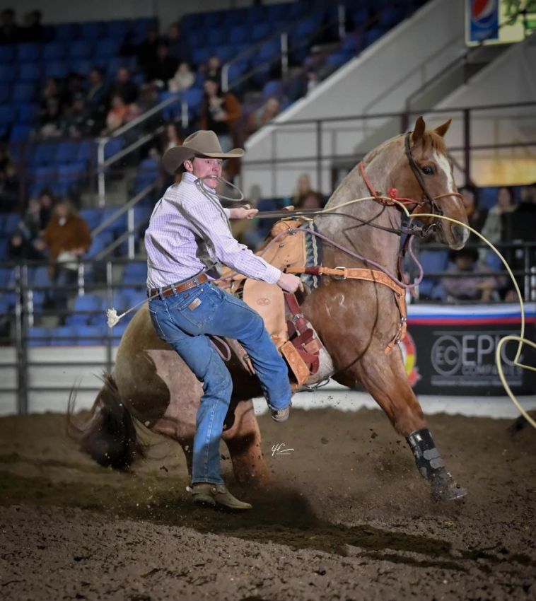 Sioux Valley's Ty Moser wins tie-down roping performance at College National Finals Rodeo