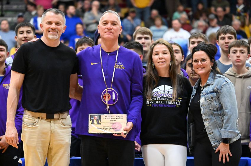 'That's a White River award - Eldon Marshall receives first-ever Larry Luitjens Coach of Influence Award
