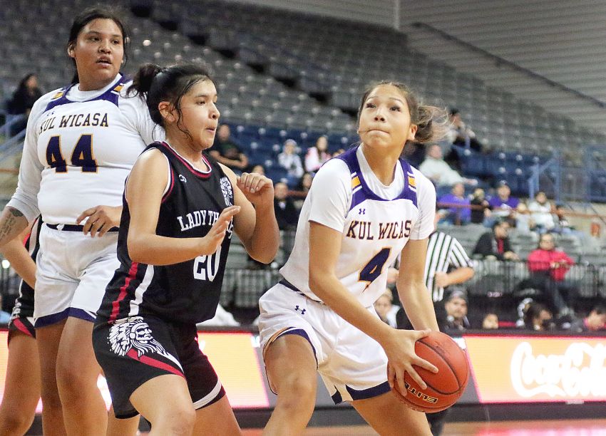 Dec. 15 Lakota Nation Invitational Girls Roundup - Pine Ridge clips Lower Brule