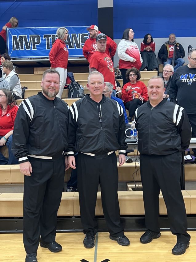 Three Webster classmates reunited on court as basketball officials