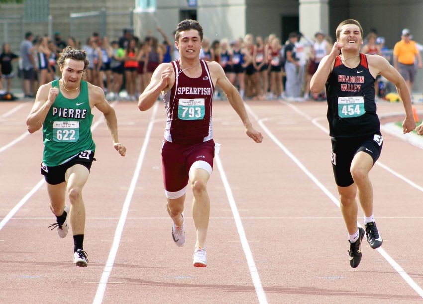 Class AA boys track and field leaders - Spearfish's Jaden Guthmiller heads into Howard Wood Dakota Relays with top 100-meter dash time