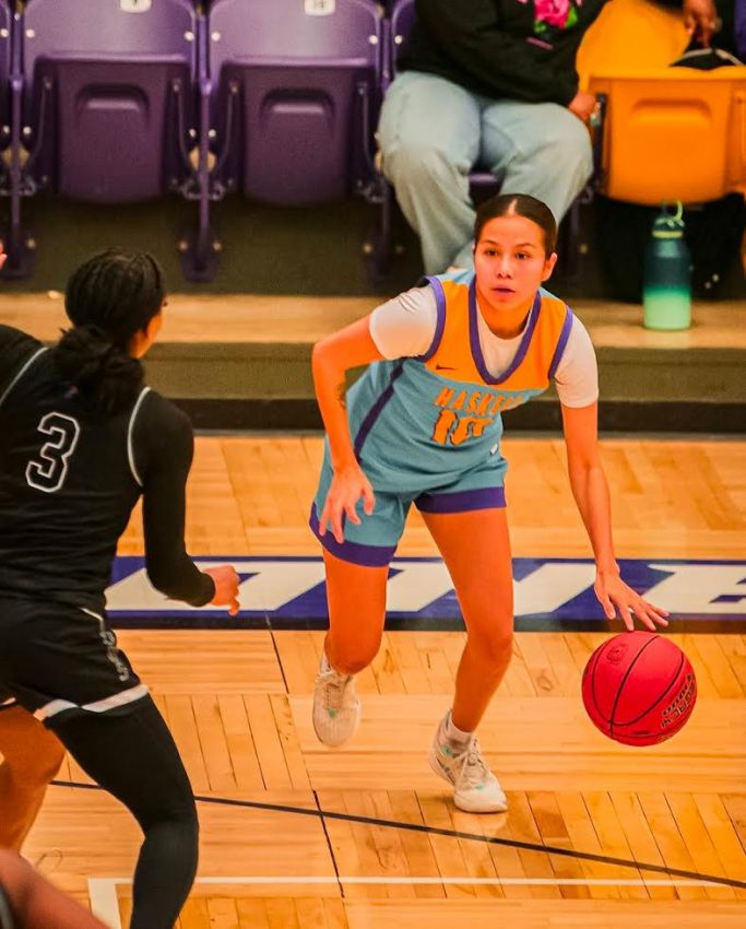 Amidst challenging circumstances, former Mahpiya Luta player Mahpiya Irving leads Haskell Indian Nations women's basketball team to national tournament