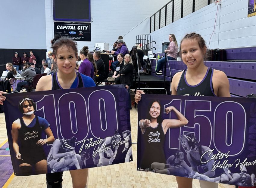 Sisters Cateri and Tahnie Yellow Hawk put Sully Buttes wrestling on the map